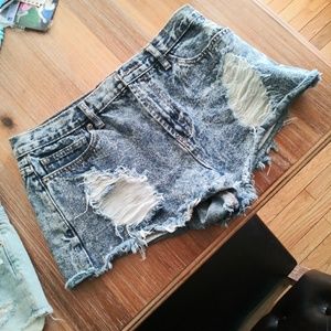 Denim shorts
